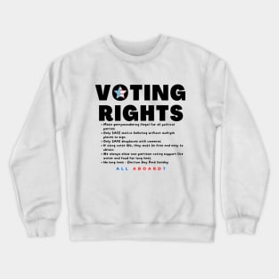 Voting Rights for ALL (black on light) Crewneck Sweatshirt